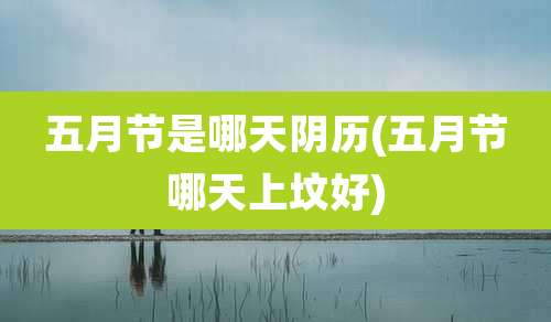 五月节是哪天阴历(五月节哪天上坟好)