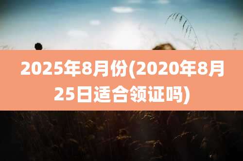 2025年8月份(2020年8月25日适合领证吗)
