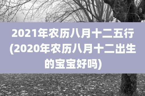 2021年农历八月十二五行(2020年农历八月十二出生的宝宝好吗)