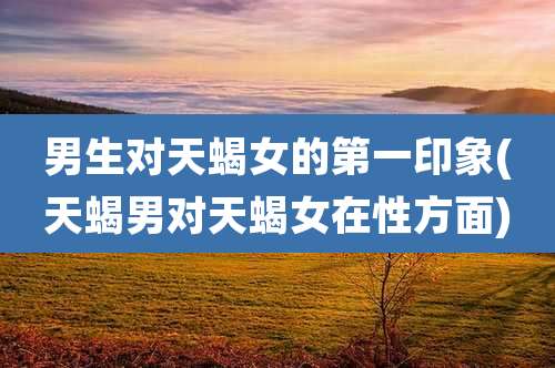 男生对天蝎女的第一印象(天蝎男对天蝎女在性方面)
