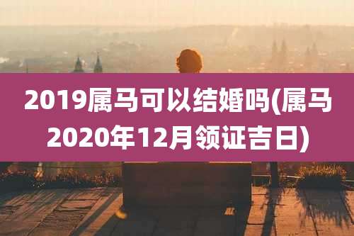 2019属马可以结婚吗(属马2020年12月领证吉日)