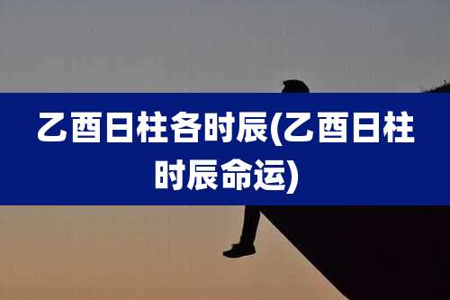 乙酉日柱各时辰(乙酉日柱时辰命运)
