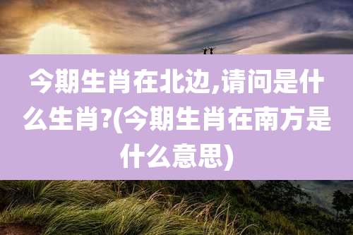 今期生肖在北边,请问是什么生肖?(今期生肖在南方是什么意思)