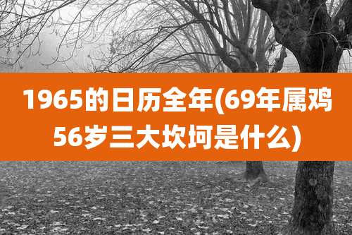 1965的日历全年(69年属鸡56岁三大坎坷是什么)
