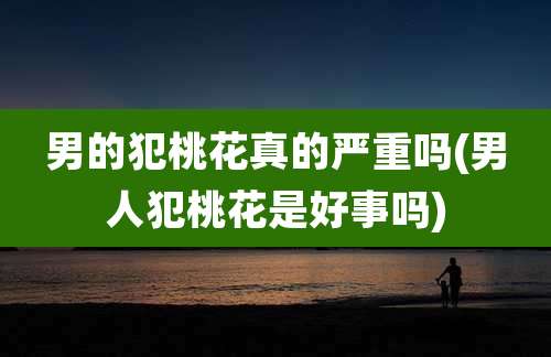 男的犯桃花真的严重吗(男人犯桃花是好事吗)