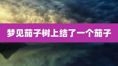 梦见茄子树上结了一个茄子