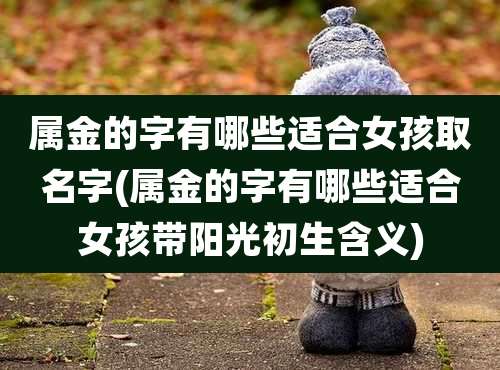 属金的字有哪些适合女孩取名字(属金的字有哪些适合女孩带阳光初生含义)