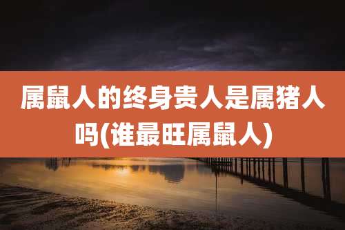 属鼠人的终身贵人是属猪人吗(谁最旺属鼠人)