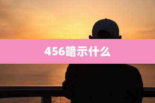 456暗示什么