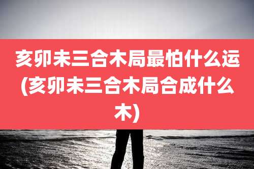 亥卯未三合木局最怕什么运(亥卯未三合木局合成什么木)