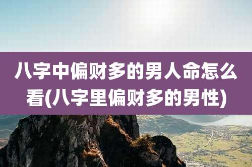 八字中偏财多的男人命怎么看(八字里偏财多的男性)