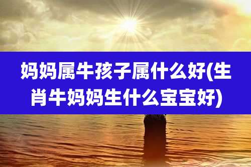 妈妈属牛孩子属什么好(生肖牛妈妈生什么宝宝好)