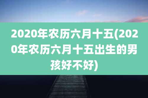 2020年农历六月十五(2020年农历六月十五出生的男孩好不好)