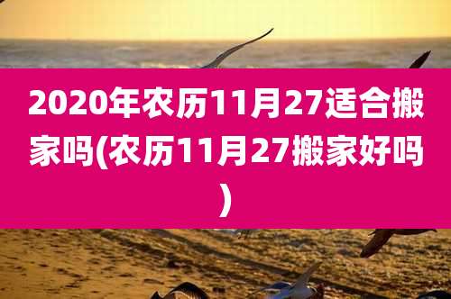 2020年农历11月27适合搬家吗(农历11月27搬家好吗)
