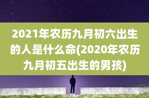2021年农历九月初六出生的人是什么命(2020年农历九月初五出生的男孩)