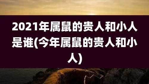 2021年属鼠的贵人和小人是谁(今年属鼠的贵人和小人)