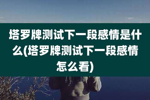 塔罗牌测试下一段感情是什么(塔罗牌测试下一段感情怎么看)