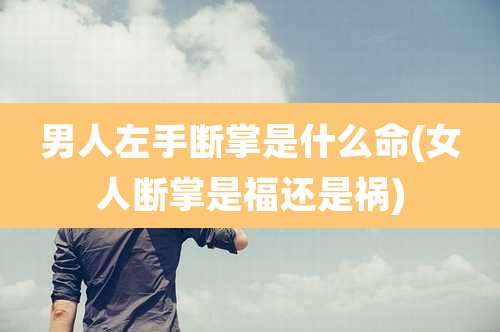 男人左手断掌是什么命(女人断掌是福还是祸)