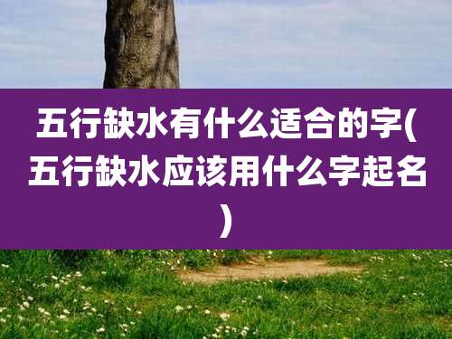 五行缺水有什么适合的字(五行缺水应该用什么字起名)