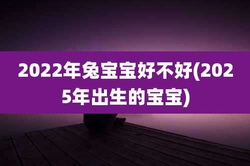 2022年兔宝宝好不好(2025年出生的宝宝)