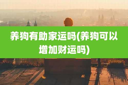 养狗有助家运吗(养狗可以增加财运吗)