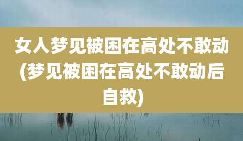 女人梦见被困在高处不敢动(梦见被困在高处不敢动后自救)