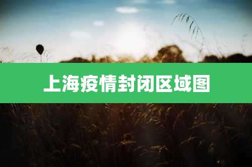 上海疫情封闭区域图