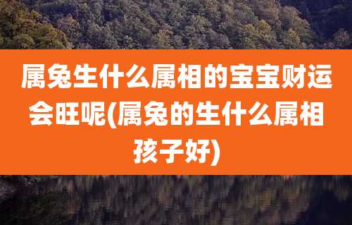 属兔生什么属相的宝宝财运会旺呢(属兔的生什么属相孩子好)