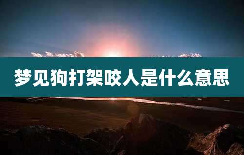 梦见狗打架咬人是什么意思