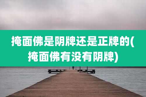 掩面佛是阴牌还是正牌的(掩面佛有没有阴牌)