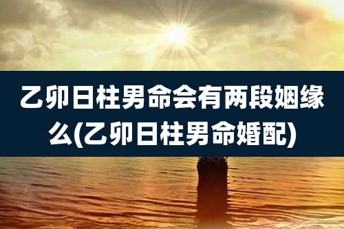 乙卯日柱男命会有两段姻缘么(乙卯日柱男命婚配)