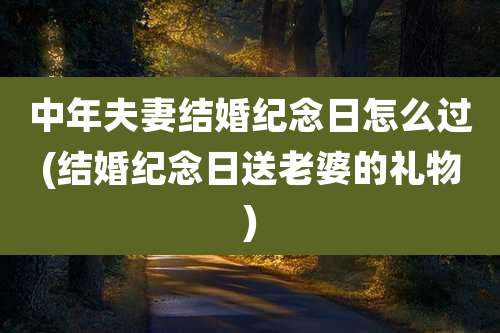 中年夫妻结婚纪念日怎么过(结婚纪念日送老婆的礼物)