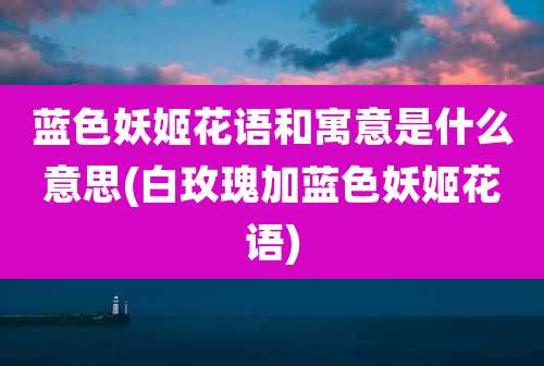 蓝色妖姬花语和寓意是什么意思(白玫瑰加蓝色妖姬花语)