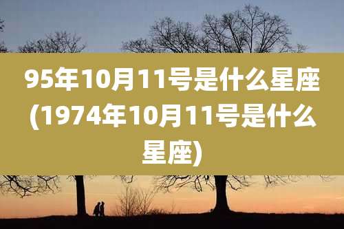 95年10月11号是什么星座(1974年10月11号是什么星座)
