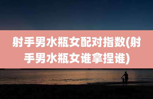 射手男水瓶女配对指数(射手男水瓶女谁拿捏谁)