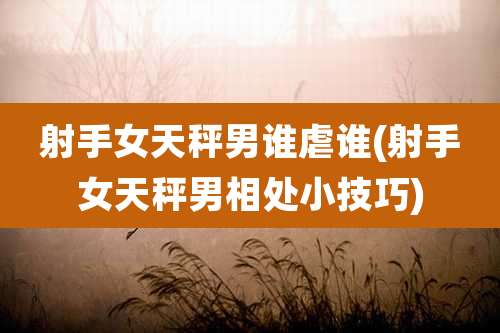 射手女天秤男谁虐谁(射手女天秤男相处小技巧)