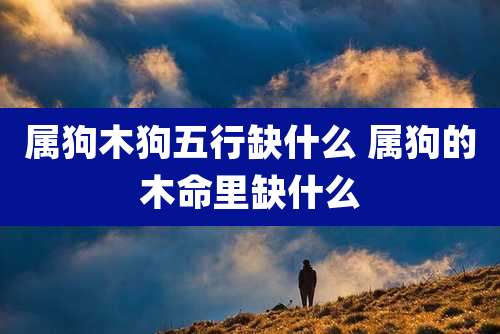 属狗木狗五行缺什么 属狗的木命里缺什么