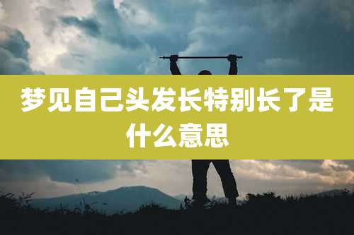 梦见自己头发长特别长了是什么意思