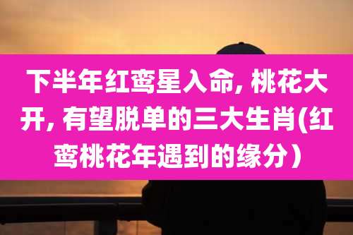 下半年红鸾星入命, 桃花大开, 有望脱单的三大生肖(红鸾桃花年遇到的缘分）