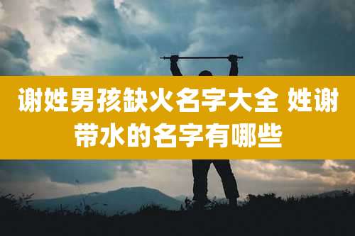 谢姓男孩缺火名字大全 姓谢带水的名字有哪些