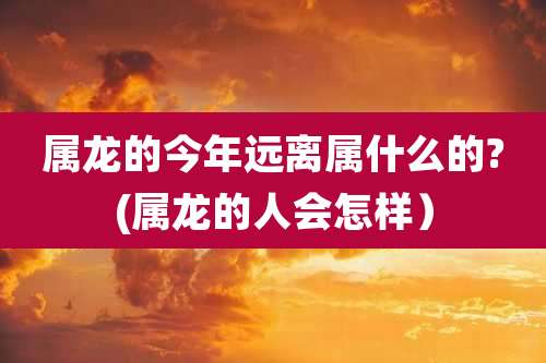 属龙的今年远离属什么的?(属龙的人会怎样)