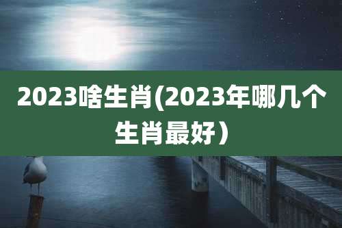 2023啥生肖(2023年哪几个生肖最好)