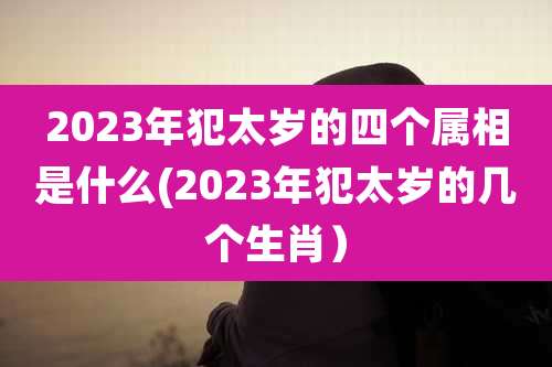 2023年犯太岁的四个属相是什么(2023年犯太岁的几个生肖）