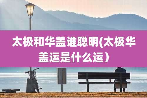 太极和华盖谁聪明(太极华盖运是什么运)