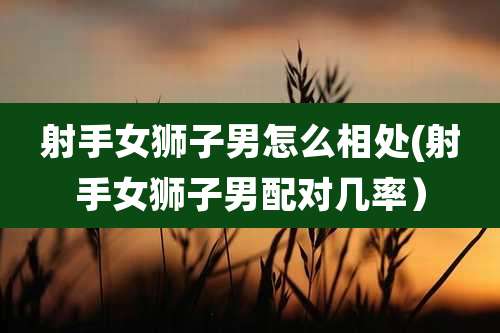 射手女狮子男怎么相处(射手女狮子男配对几率）