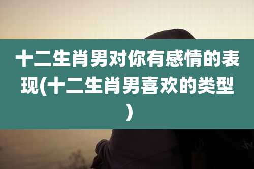 十二生肖男对你有感情的表现(十二生肖男喜欢的类型)