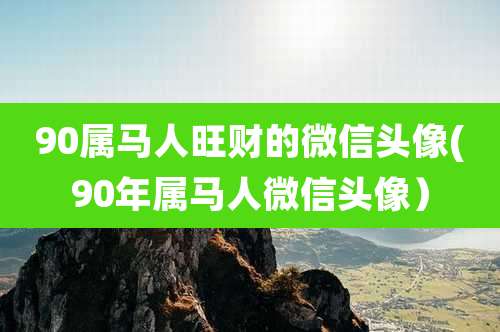 90属马人旺财的微信头像(90年属马人微信头像）