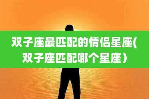 双子座最匹配的情侣星座(双子座匹配哪个星座)