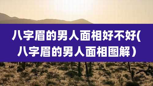 八字眉的男人面相好不好(八字眉的男人面相图解)
