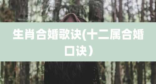 生肖合婚歌诀(十二属合婚口诀）
